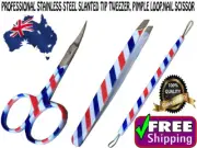 PROFESSIONAL STAINLESS STEEL SLANTED TIP TWEEZER, PIMPLE LOOP, NAIL SCISSOR SET