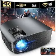 4K Projector With WiFi And Wireless Support, FHD 1080P Mini Projector, 5G Video Projector, Home Theater Dolby Audio Zoom Portable Projector, TV Stick PPT
