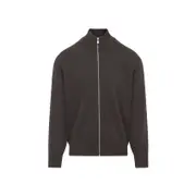 [Brunello Cucinelli] Brunello Cucinelli-Brown Full Zip Cashmere Cardigan-Uomo 52 IT