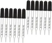 ULTECHNOVO 12pcs Essential Oil Dropper Pipettes Medicine Dropper 0.25ml to 1ml Scales Glass Soft Tip for Accurate Measurement