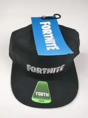 New FORTNITE Youth Black Cap Hat OSFM Embroidered Logo Adjustable Snapback Llama