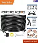 Sewer Jetter Kit for Pressure Washer 100FT, Newest 5800PSI Drain Cleaner Hose...