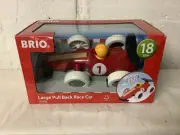 BRIO 30308 - Large Pull Back Race Car - Durable Wooden Toy