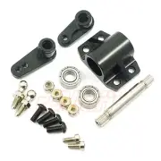 Xtra Speed Aluminum Steering Shaft Set Black For 1/14 Tamiya RC Tractor Trucks