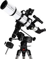 Focal Length 500Mm, Telescope Refractor Telescope Scope, Multilayer Green Film with Equatorial Mount,Electric,