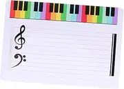 Tofficu Writable Staff Card Erasable Teaching Board Portable Whiteboard for Music Lessons
