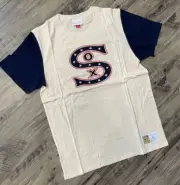 Mitchell & Ness CHICAGO WHITE SOX men's cotton t-shirt, white, LARGE, New