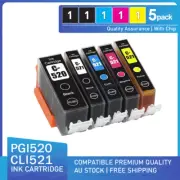 5x Ink For Canon PGI520 CLI521 PIXMA iP4700 MP540 MP550 MP560 Printer Cartridge