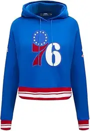 Pro Standard Women's NBA Philadelphia 76ers Retro Classics Cropped Pullover Hoodie