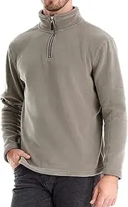 [FEOYA] Mens Fleece Quarter Zip Jacket 1/4 Zip Thermal Long Sleeve Casual Sweater Long Sleeve Winter Warm Golf Polo Sweater
