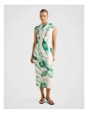 [Forever New] Alessi Extended Shoulder Midi Dress in Green