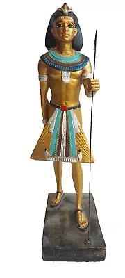 King Tut Statue Egyptian Gold Vintage Pharaoh Art