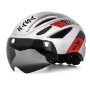 KASA SILVER Cycling TT and Road Bike Helmet Vizor Back Light Chargeable AU/NZS