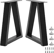 Trapezoid Metal Table Legs for Bench Legs Coffee Table Legs DIY Furniture Legs Set of 2 Including Screws and Adjustable Feet Pads 41x27cm (41cm Trapezoid)