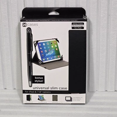 Universal Slim Case for 7-8 in. Tablets New With Stylus!!!