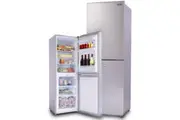 GECKO 160L Upright Portable Fridge / Freezer, 12V/24V for Motorhome and Caravan, Silver