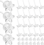 SEWACC DIY Resin Earring Backs 50 Sets Earring Backs for Women Girls Fashion Jewelry Accessory Safe for Ear Piercing and Daily Wear