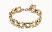 UNO DE 50 FEMME FATALE BRACELET GOLD SIZE MEDIUM PUL2241ORO0000M.NEW IN POUCH