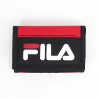 在飛比找PChome24h購物優惠-FILA [OTW-3010-RD 皮夾 三摺 運動 短夾 