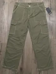True Religion Baggy Cargo Jeans Womens 36x31 Pants Surplus Army Military Skater