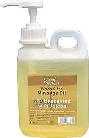 Massage Oil 1L + Pump - H2Oil - Premium Grade, Jojoba, Water Dispersable, Unscented