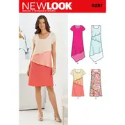 New Look Sewing Pattern 6281 N6281 Misses' Pullover Dress in Two Lengths