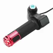 (Red)Alomejor E-Bike Throttle Grip Throttle Grips With LED Display Handle FG