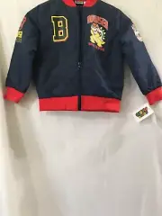 Nintendo Super Mario Kart Boys' Bomber Jacket Size 6/7 New Navy