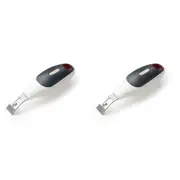 2x Zyliss 2in1 Stainless Steel Lemon/Lime Ginger/Fruit Zester Handheld Grey