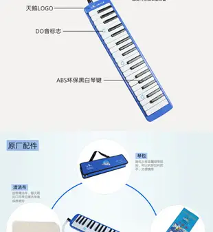 天鵝口風琴37鍵學生成人初學兒童入門演奏教學比賽用吹奏樂器