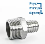 PACK OF 10 - 1" Stainless Steel PEX Adapter MNPT x PEX Barb Crimp Fitting SS 316
