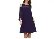 Nina Leonard Cold Shoulder Dress