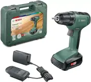 BOSCH GREEN 18V Cordless Power For ALL Drill Driver 1.5Ah Battery Hard Case Kit