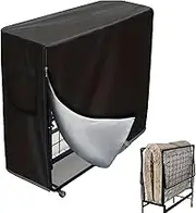 Folding Bed Shield - Bed Dust Cover | Waterproof 210D Oxford Folding Bed Storage Cover, Pol Proof Roll Up Bed Storage Cover