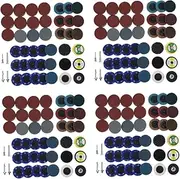 ULTECHNOVO Versatile 300-piece Sanding Discs Pad Set 50mm Diameter 36-3000 Grit Micro Mesh for Drill Angle Grinder Drywall Wet Sanding
