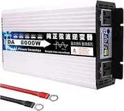 6000w 8000w Pure Sine Wave Inverter Voltage Converter DC 12V/24V/48V/60V/72V to AC 110V-220V Power Inverter Solar Transformer for Car Caravan Camping Boat,8000W-72Vto110V
