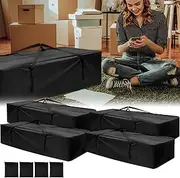 4Pcs Garden Furniture Cushion Storage Bag with Handle and Zipper 210D Oxford Cloth Waterproof Furniture Storage Bag Washable Patio Cushion Cover Bag for Patio Seat Pads Christmas Tree