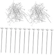 DOITOOL 100pcs Transparent Brooch Pins Flower Bouquet Pins for Craft Decoration for Weddings DIY Projects and Quilting