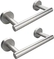 RARXTR Brushed 2 Pack Toilet Paper Holder SUS304 Stainless Steel Double Post Pivoting Toilet Paper Roll Holder Wall Mounted Toilet Tissue Holder for Bathroom RV