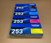 Brother GENUINE TN-253 TN253 Toner Cartridge CMYBK 4 Color Set Yield 1,300 Pages