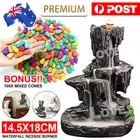 Backflow Incense Waterfall Burner Ceramic/Resin Censer Holder Decor +100Cones