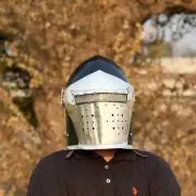 Medieval Barbuta Visor Helmet Knight Armor 18g Mild Steel Helmet LARP Cosplay