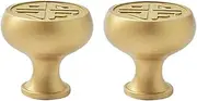 Dresser Knobs 2 Pack Brass Cabinet Chinese Handle Drawer Wine Cabinet Shoe Cabinet Handle-30 * 16 * 28Mm