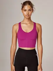 Running Bare Corset Tank. Womens Activewear Top