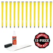 Karma Neion II Yellow Golf Club Grip Kit (13 Standard Grips, Solvent & Tape)