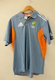 2010 Cricket Australia Adidas Polo Shirt Mens XL Climacool NWT New P96311 Grey