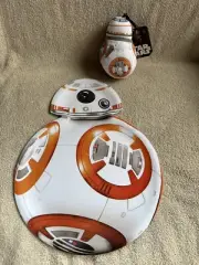 Star Wars BB-8 Large Melamine Child Plate + Plush Zip Pocket Backpack Clip