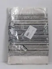 Pottery Barn Striped Cotton Fringe Table Runner Large 14" x 108" Black New