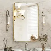 Wall Bathroom Mirror Rectangle Standing Large Vanity Gold Bedroom Hallway Mount Decorative Makeup Shower Shaving