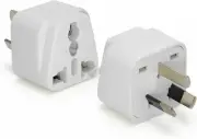 Universal Travel Adapter: US,EU,UK to AU, 3-Pin, White 1PCS